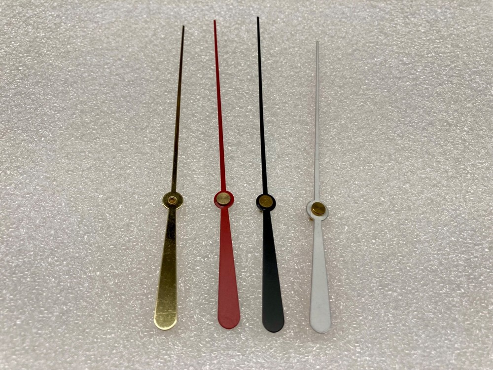 Clock Spade Hands for Quartz Battery Movements + Second Hand fits 7-8" Dial