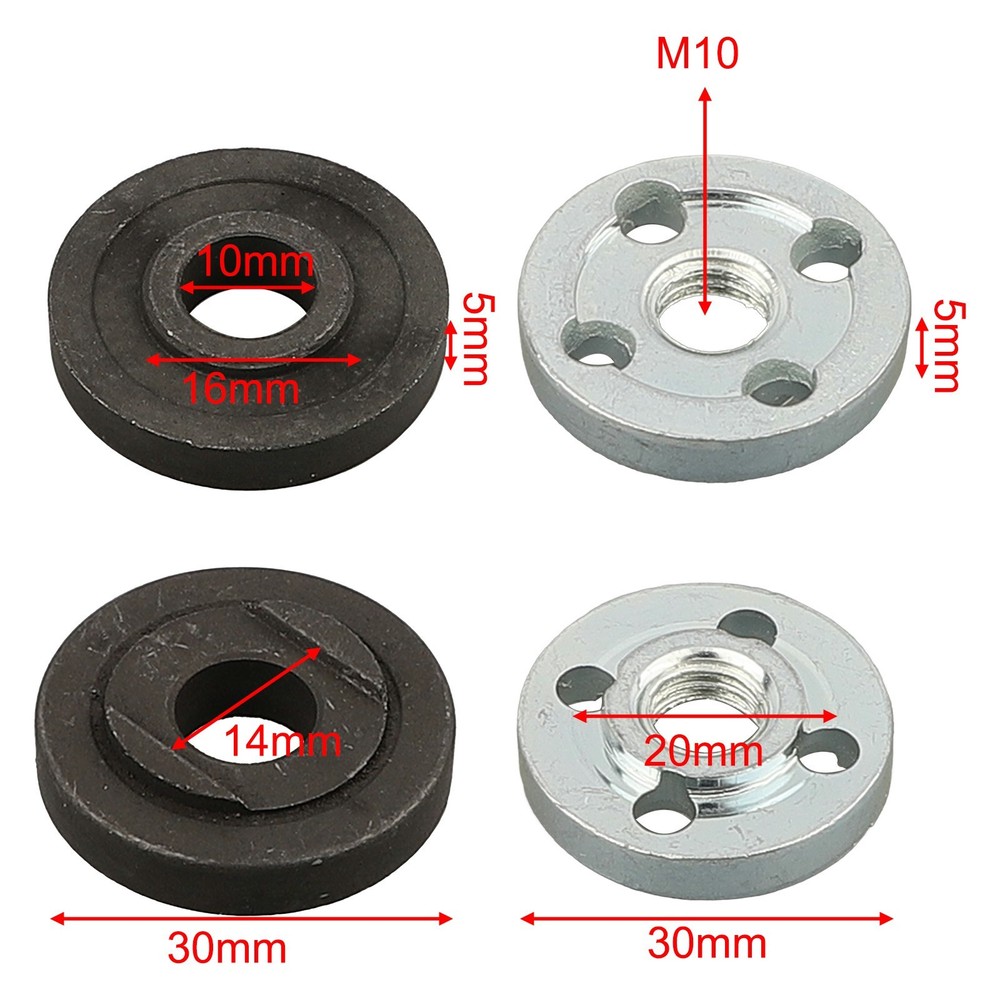Stable Installation M10 Thread Angle Grinder Inner Outer Flange Nut Set