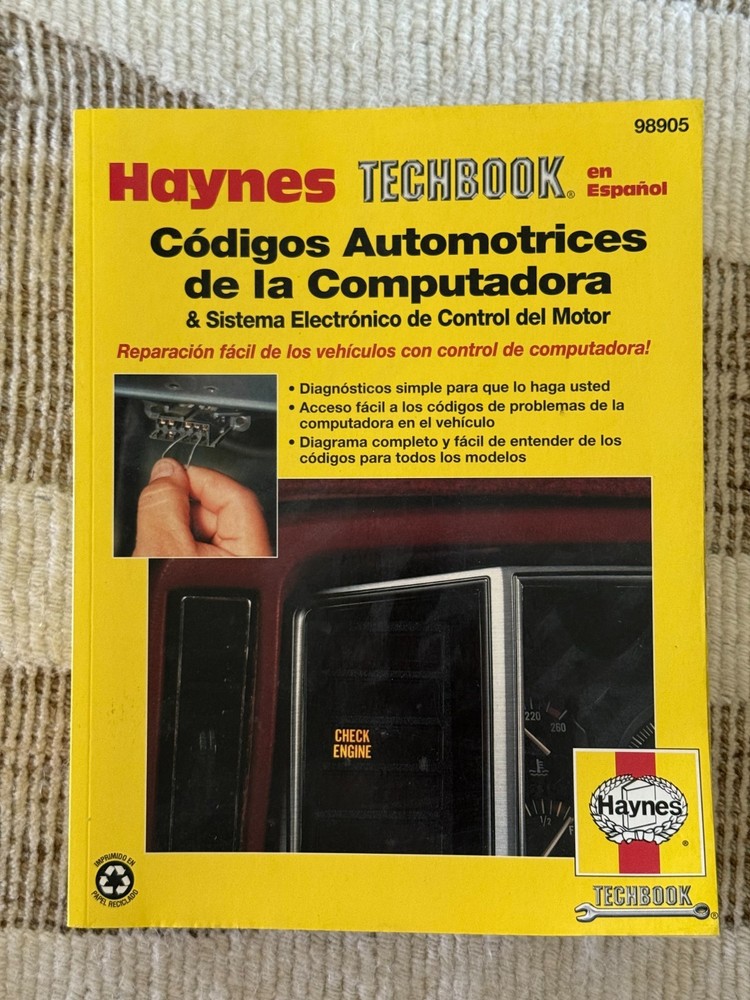 HAYNES Libro De Reparacion Codigos Automotrices De Computadora 98905