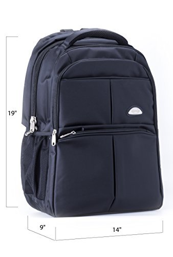 Office Factor Black Laptop Computer Backpack, Multi-functional bag-Lightweight