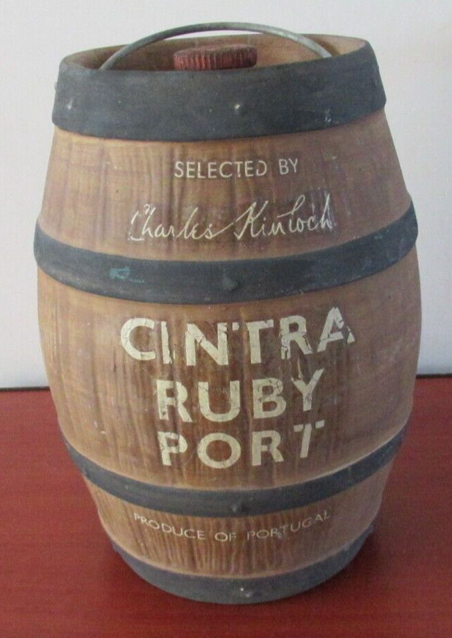 Vintage CINTRA RUBY PORT ceramic Barrel