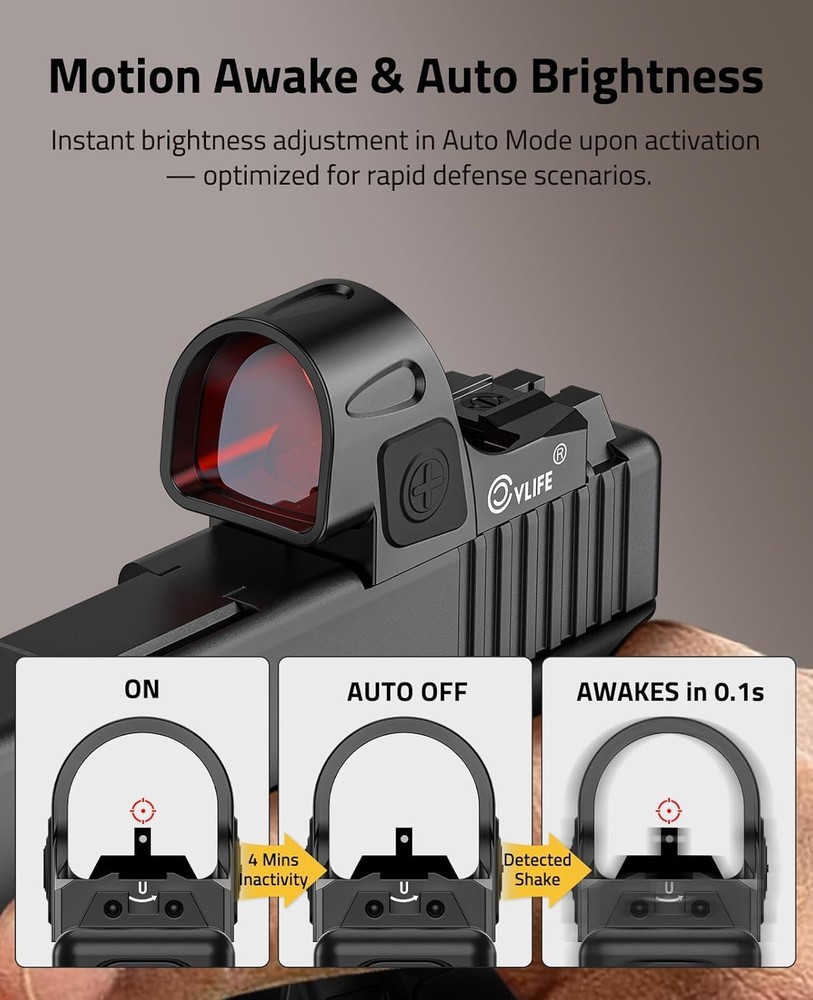 CVLIFE Wolf Covert 7 reticle red dot sight