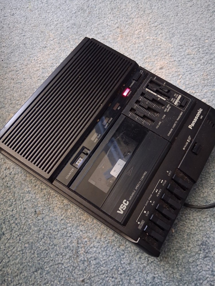Vintage Panasonic VSC rr-830 Standard Cassette, Transcriber/Recorder