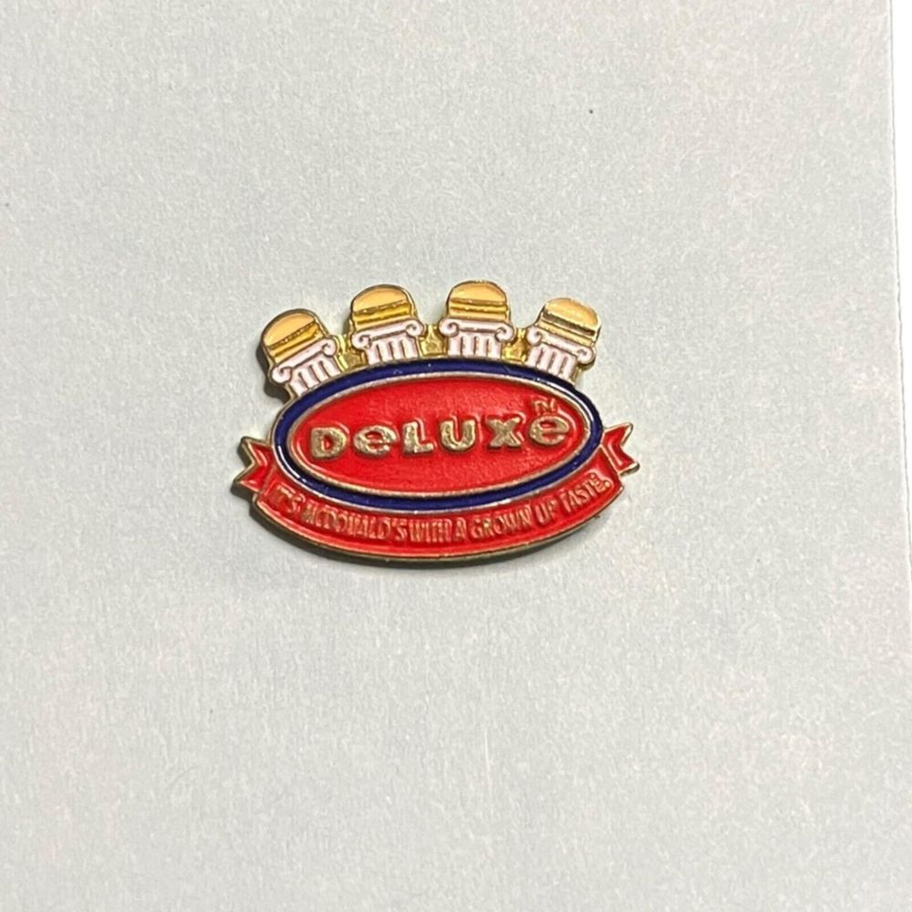 McDonalds Arch Deluxe Advertising Lapel Pin Pinback Backpack