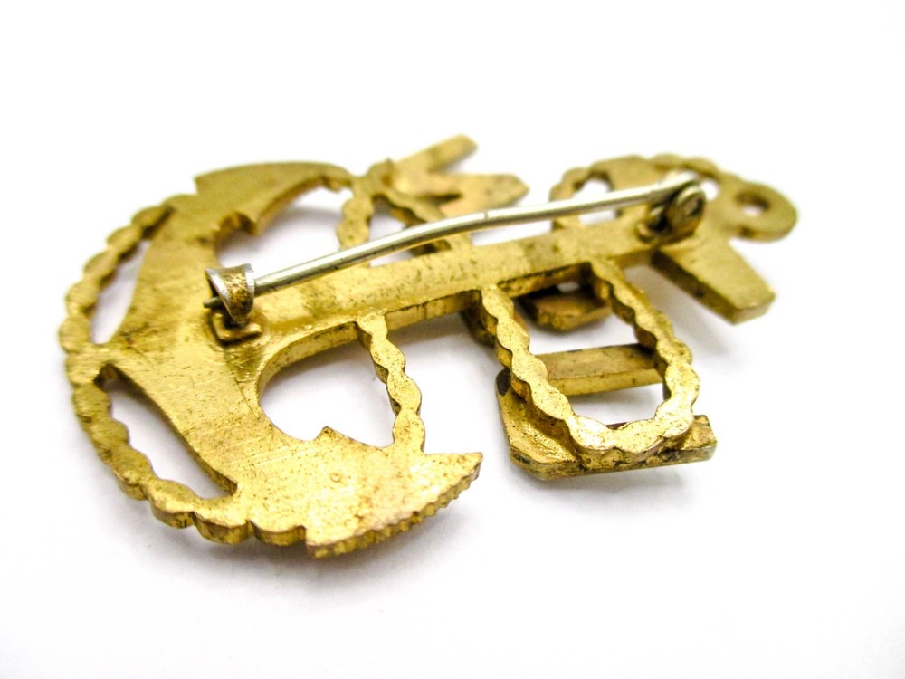 Vintage Navy Pin Anchor Rope with old Clasp
