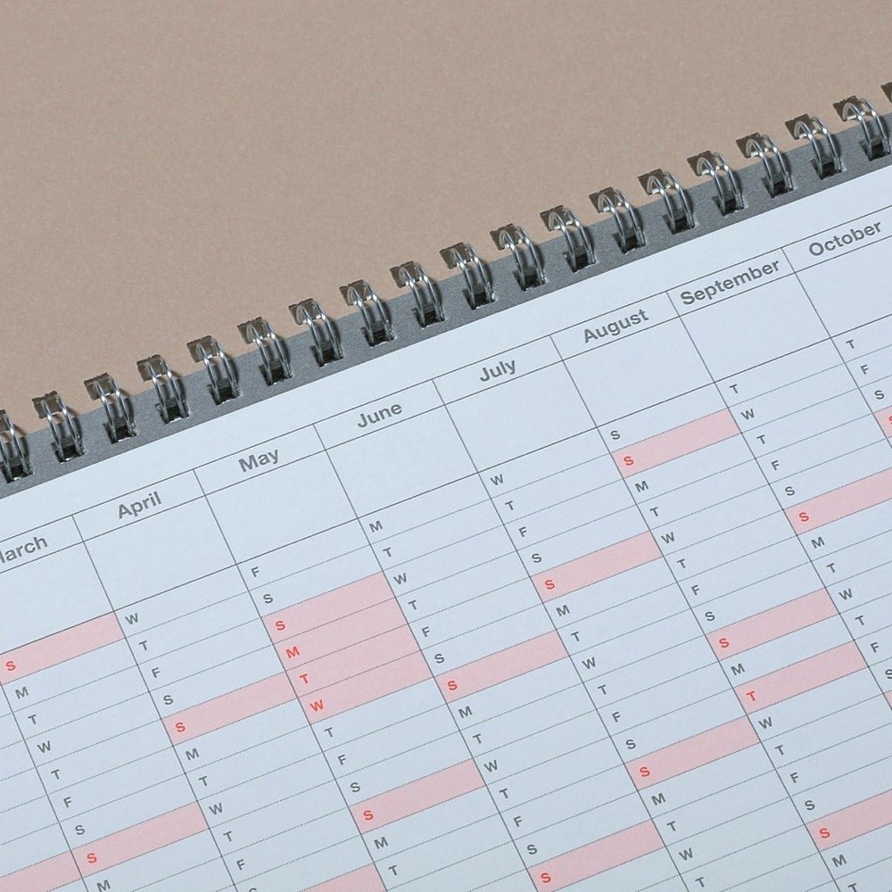 MARK'S 2026 Monthly B5 Calendar Notebook, Black