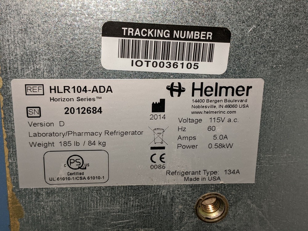 Helmer HLR104-ADA Horizon Laboratory Refrigerator
