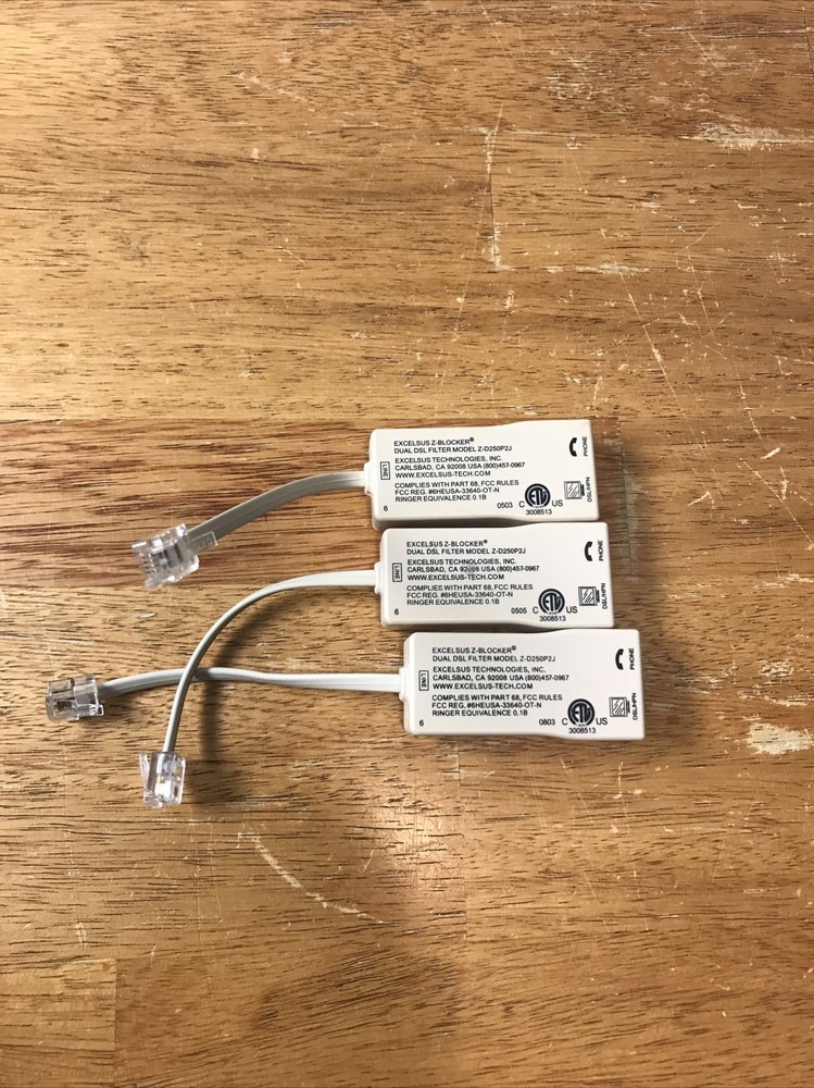 3- excel sus z-blocker dual dsl filter model z-d250p2j Untested