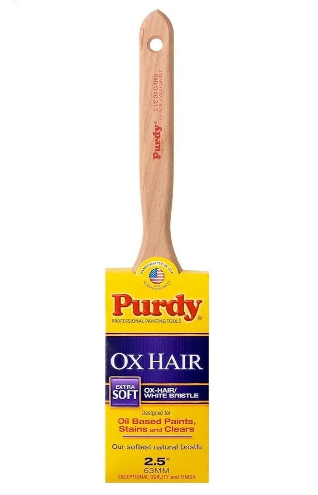 NEW - Purdy OX Hair 2.5 Flat Sash Extra Soft.