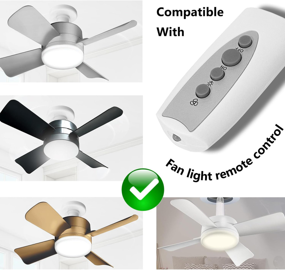 Replacement Remote Control for Socket Fan Light – Compatible with Bell+Howell So