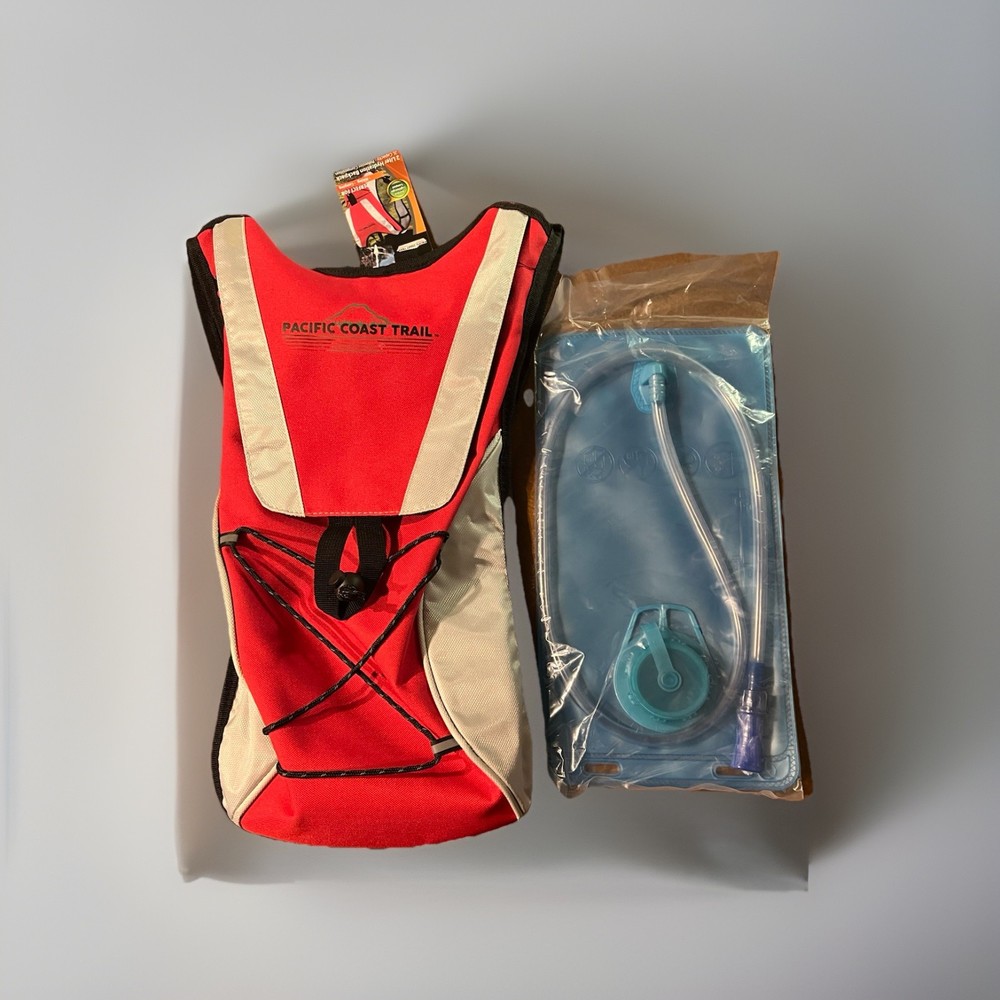 NWT Pacific Coast Trail 2 L Capacity Hydration Backpack Red Hiking Camping