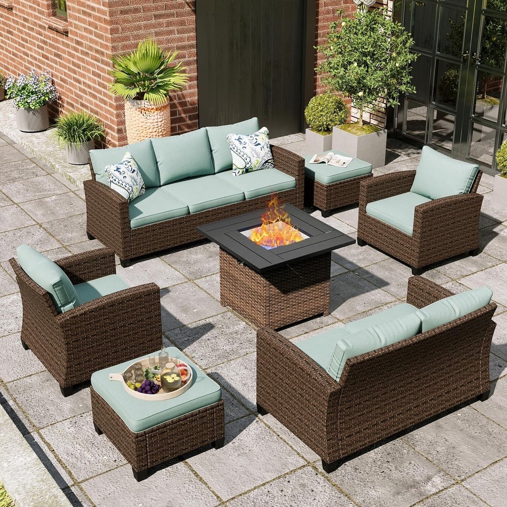 Heater Fire Gas Table Fireplace Propane Fire Pit Set Outdoor Conversation Set