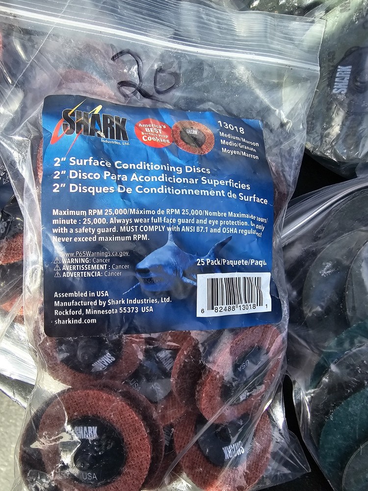 Shark 13018 , 2" Surface Conditioning Discs , Medium/Maroon (PK 25)