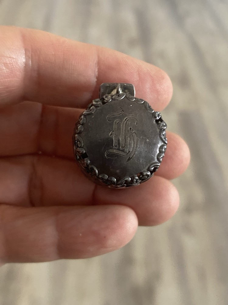 Antique 925 Sterling Silver Thimble Case Holder / Pendant