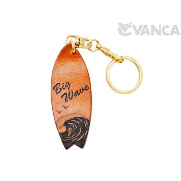 Surfboard Leather Keychain(L)
