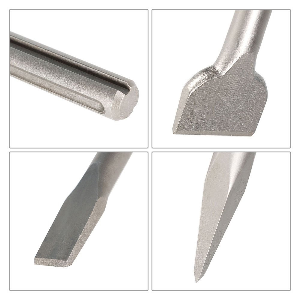 3 Pack Durable 16" SDS Max Bits Set Long-Point Chisel Scaling Chisel Flat Chisel