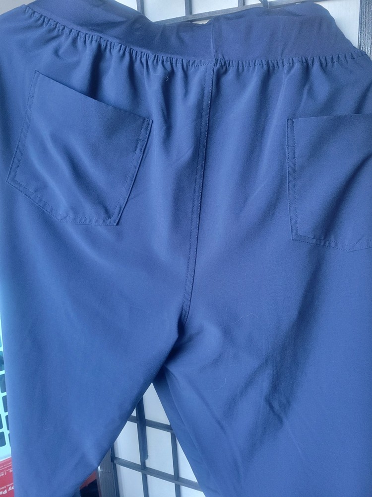 Navy Blue Polyester Scrub Set -- Women's XL