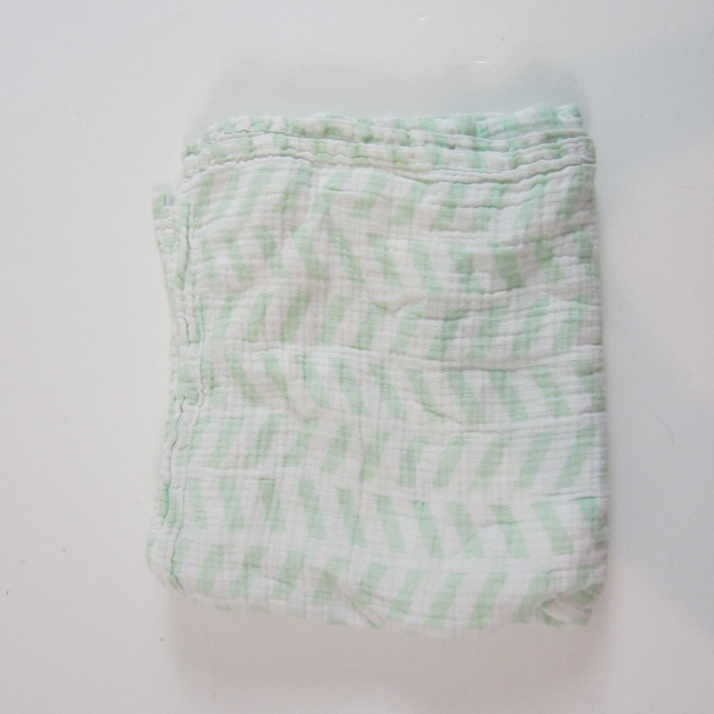 cloud island green dash Swaddle blanket