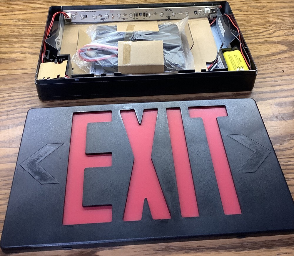 Exitronix Thermoplastic LED Exit Sign VEX-U-BP-WB-BL
