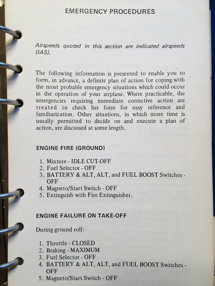 Beechcraft B-19, Sport 150 Pilot's Operating Manual