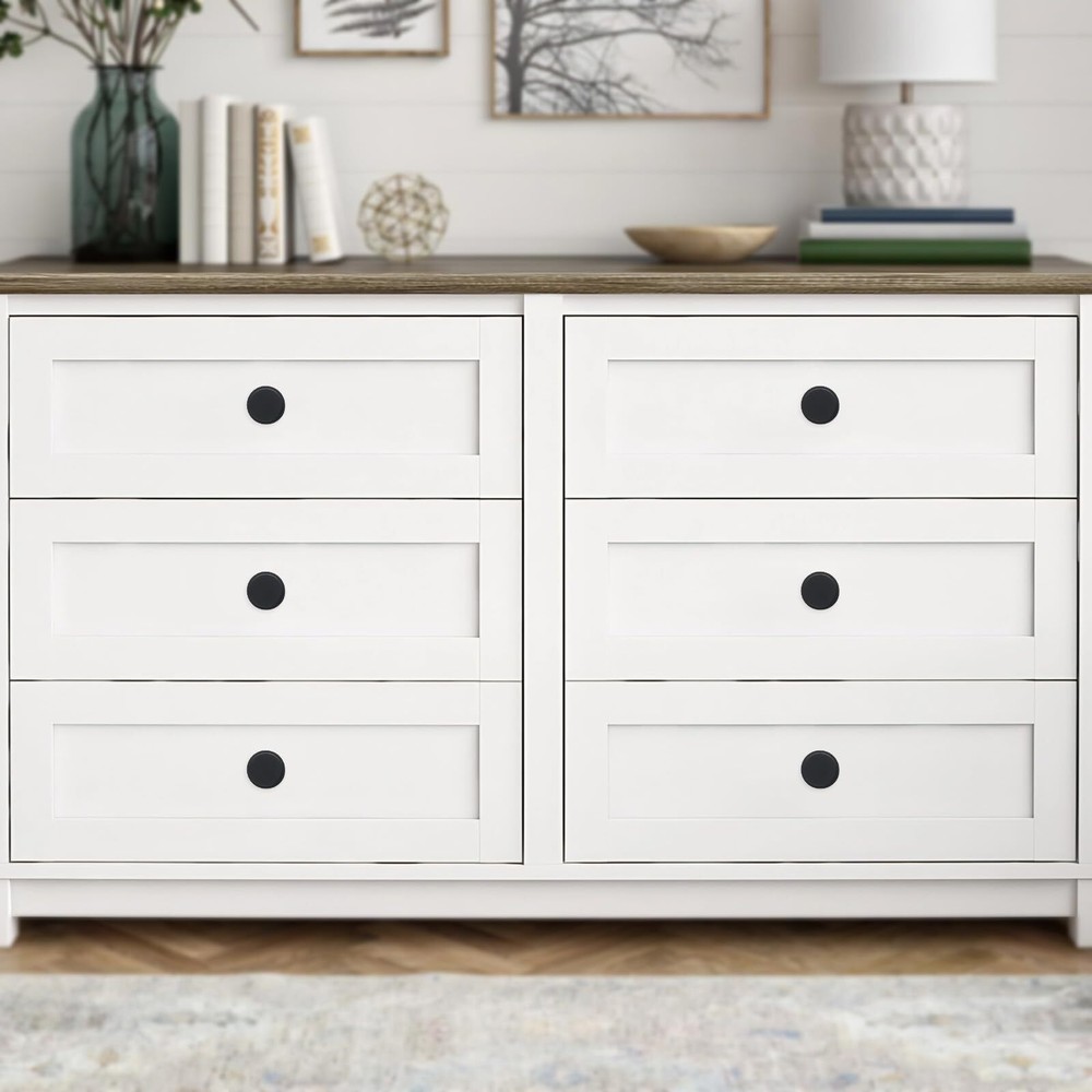 10 Pack Matte Black Kitchen Cabinet knurled Knobs Cabinet Knobs Black Drawer ...