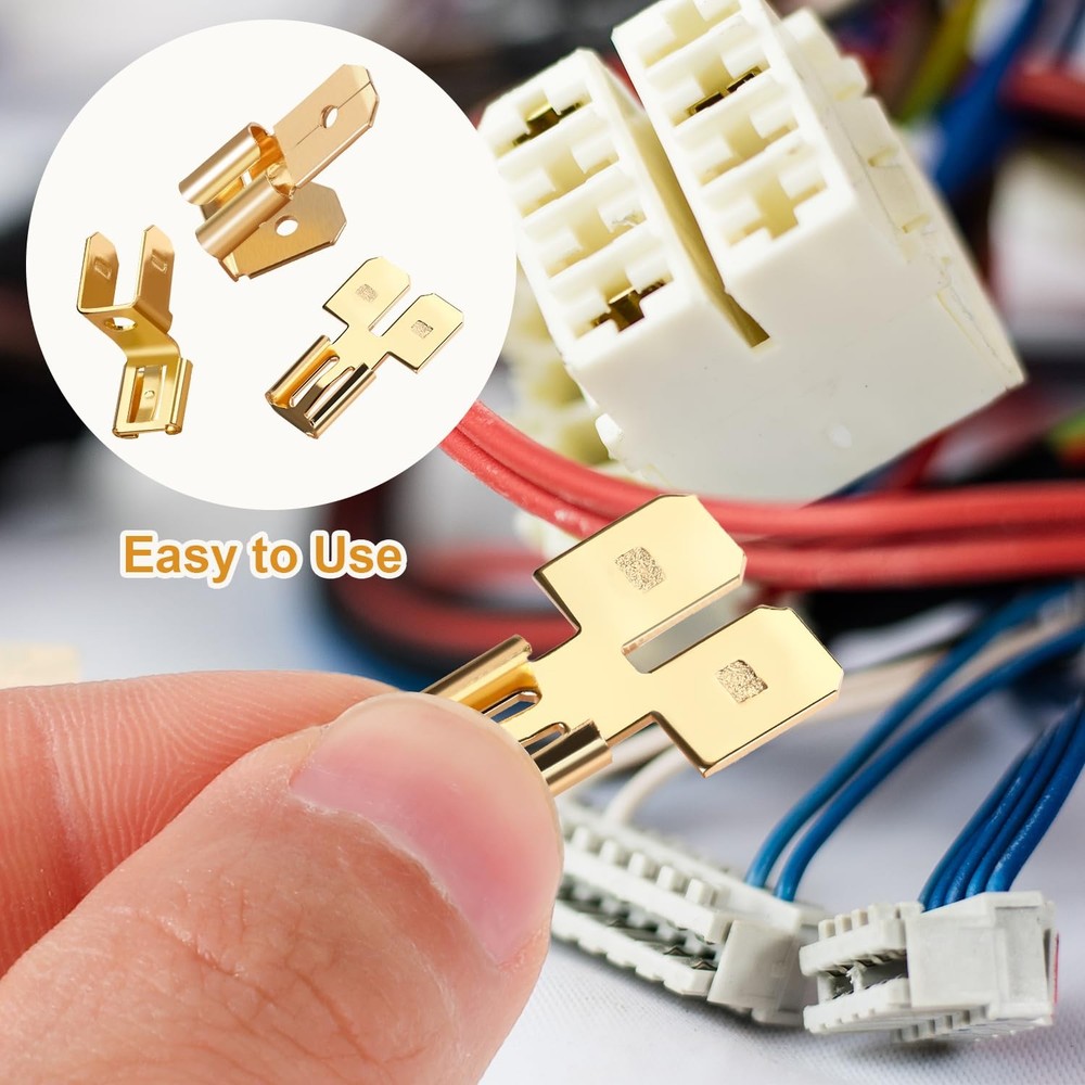 36pcs Electrical Connectors Kit, Includes 12pcs Double Spade Connectors 12pcs...