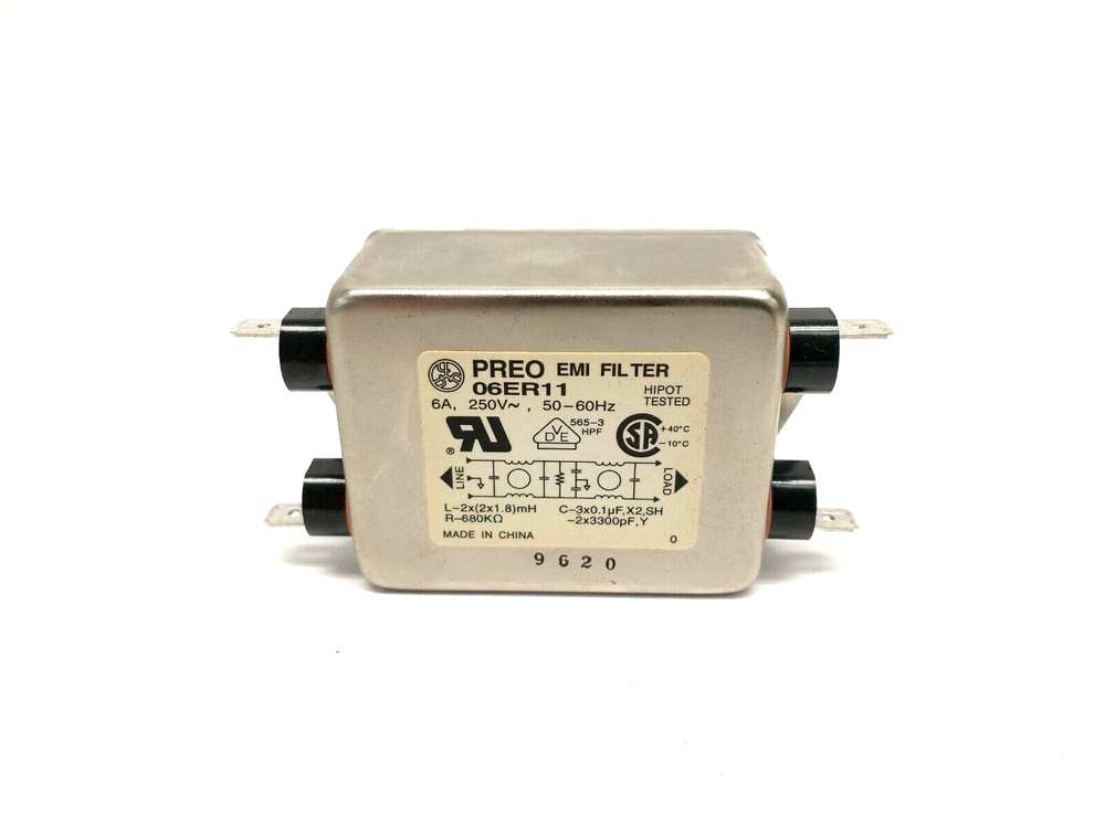 Preo 06ER11 EMI Filter 250V 6A