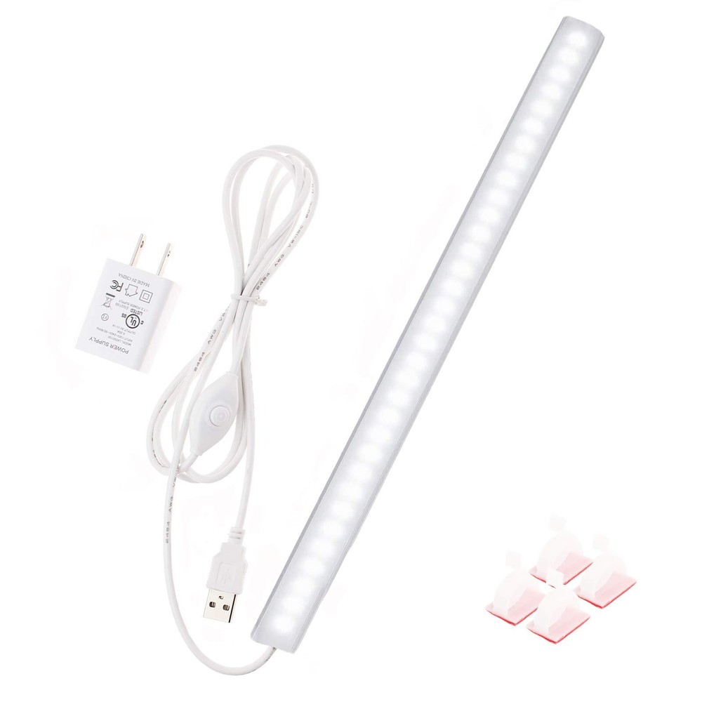 Under Cabinet Light, 12 Inch Plug in LED Closet Light with Memory Function, Cold