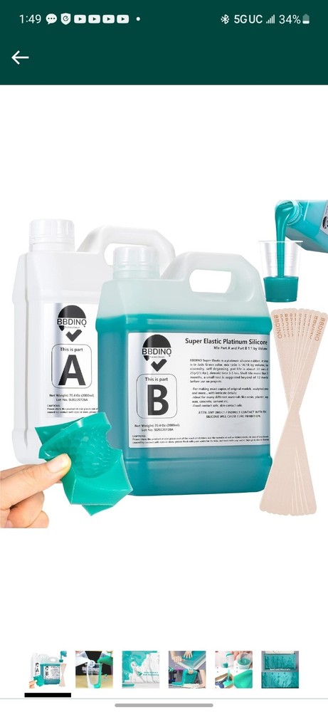 BBDINO Silicone Mold Making Kit, Super Elastic Silicone for Mold Making