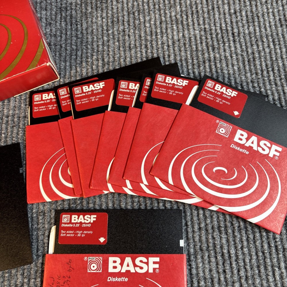 BASF Diskettes 5.25" 2S/HD Two-Sided High Density Diskettes -Read Description!