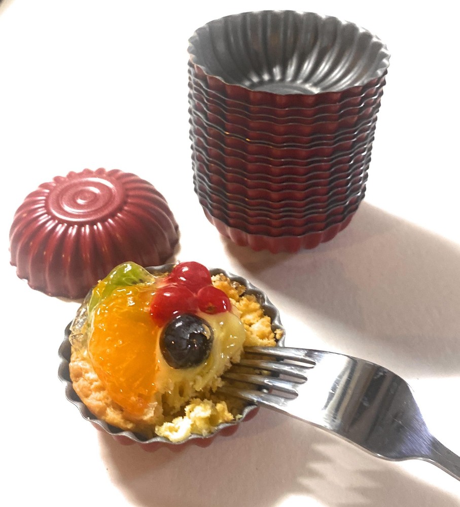 NonStick Coating Mini Egg Tart Pan Baking Molds Form Set 20 Pieces