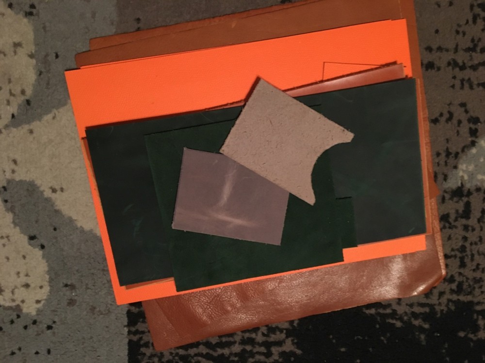 leather squares an scrapes for crafts