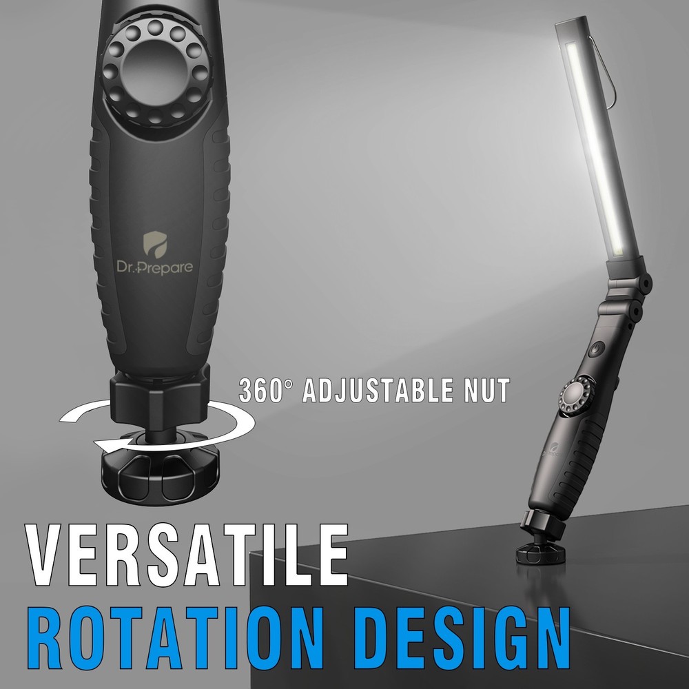 Dr. Prepare LED Work Light, 700 Lumens Rechargeable Work Light