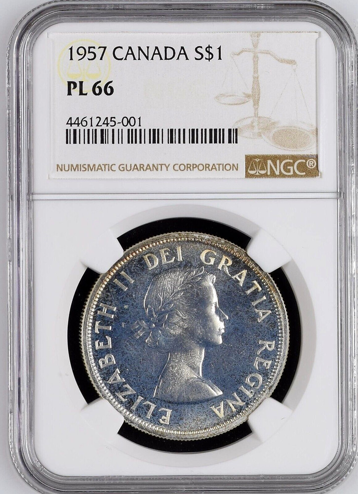 1957 Canada $1 NGC PL 66