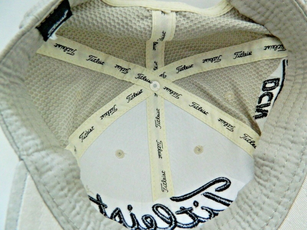 TITLEIST ADULT SIZE ADJUSTABLE TAN GOLF HAT CAP