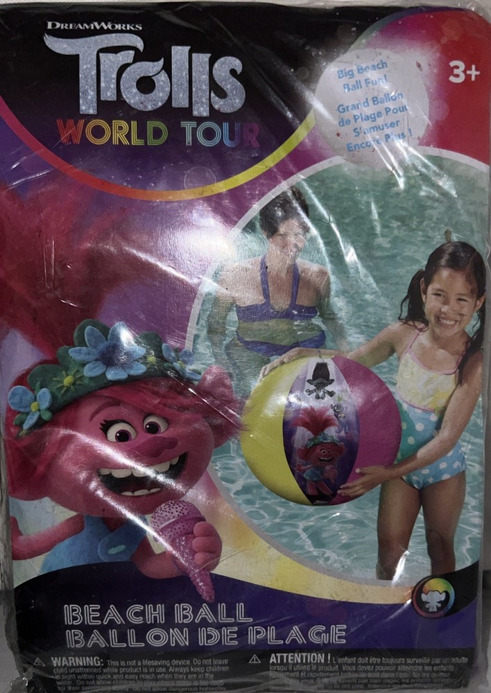 Trolls World Tours Inflatable Bundle: Beach Ball, Arm Floaties & Dive Bracelets