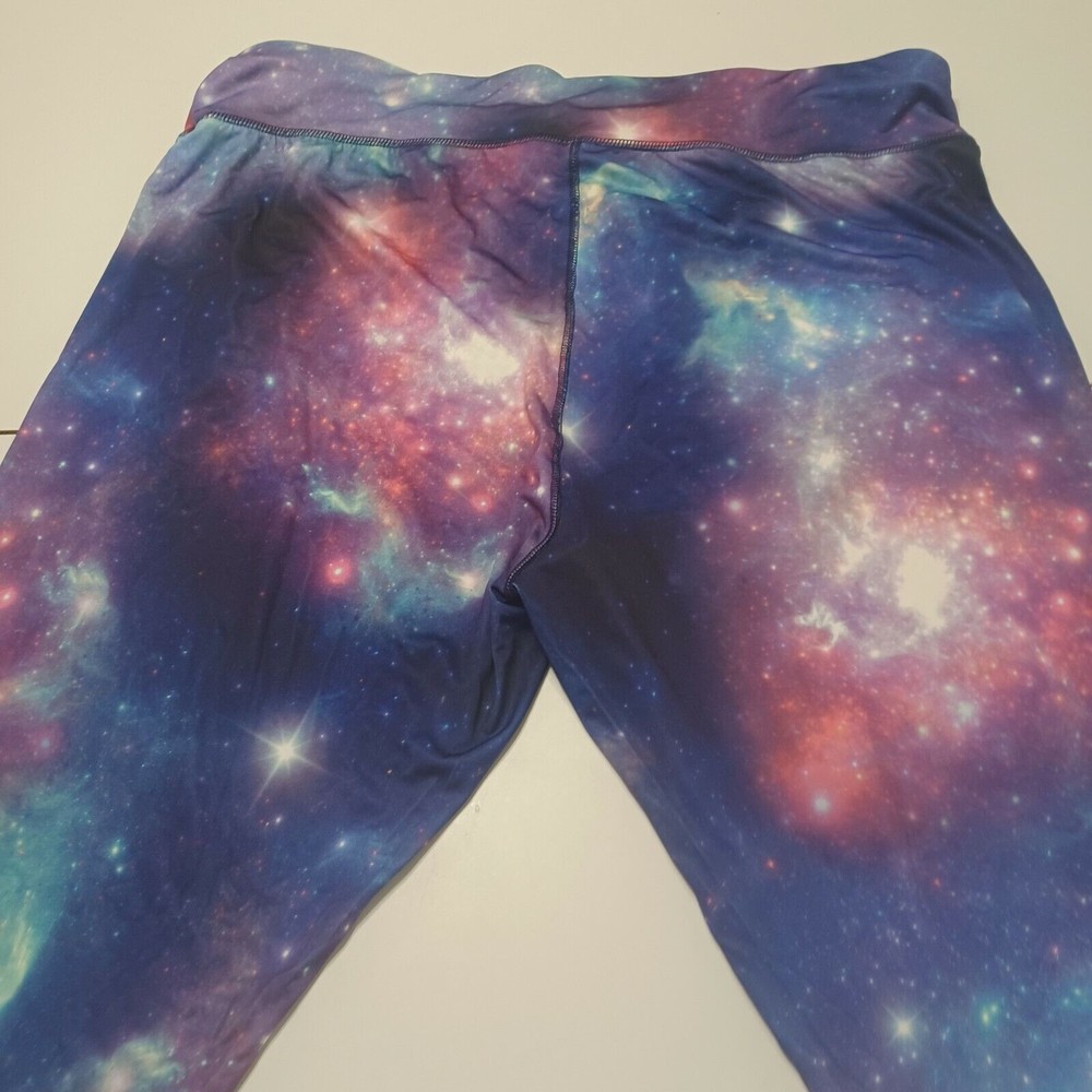 Zone Pro Women Pant Purple Galaxy Stretch Pull Ons Plus 3X Polyester Leggings