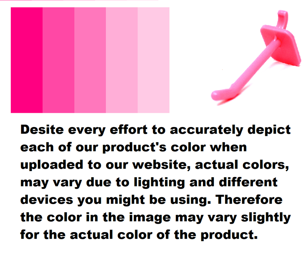 2", 4", 6" Pink Plastic Pegboard Hooks Garage/Tools/ Storage/Crafts/75 100pk