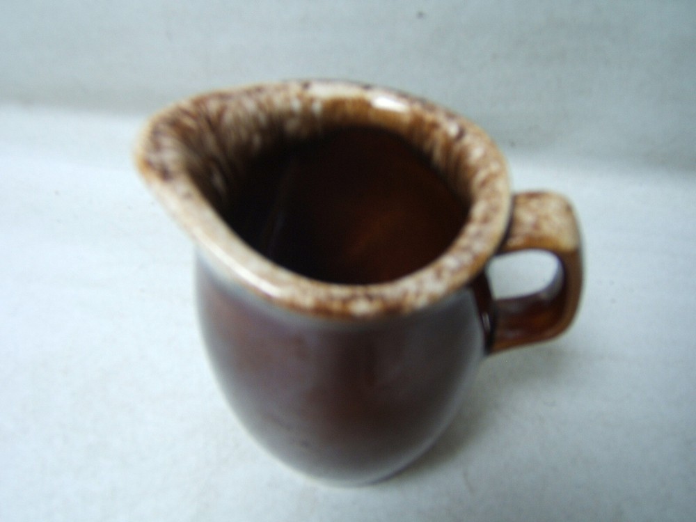 Hull Brown Drip Small Pitcher / Syrup 4.5" Tall Oven Proof