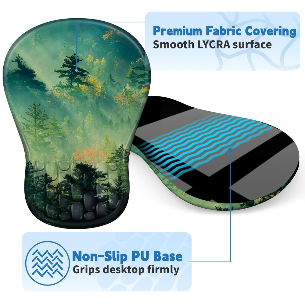 YIWEI Ergonomic Mouse Pad with Wrist Rest - Comfortable Office Mousepad with ...