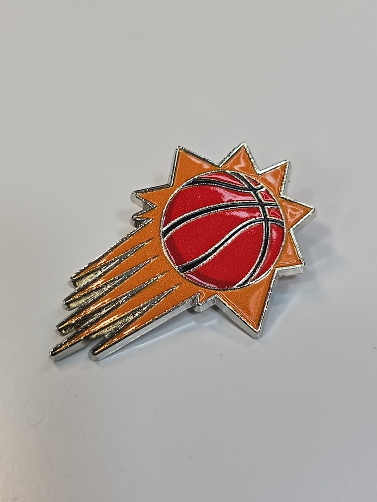 Basketball Orange Shooting Background Lapel Pin