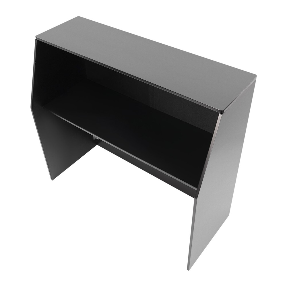 2-Tier Portable Event Bar Rectangular Foldable Bar Portable Bar Cabinet 66-110lb