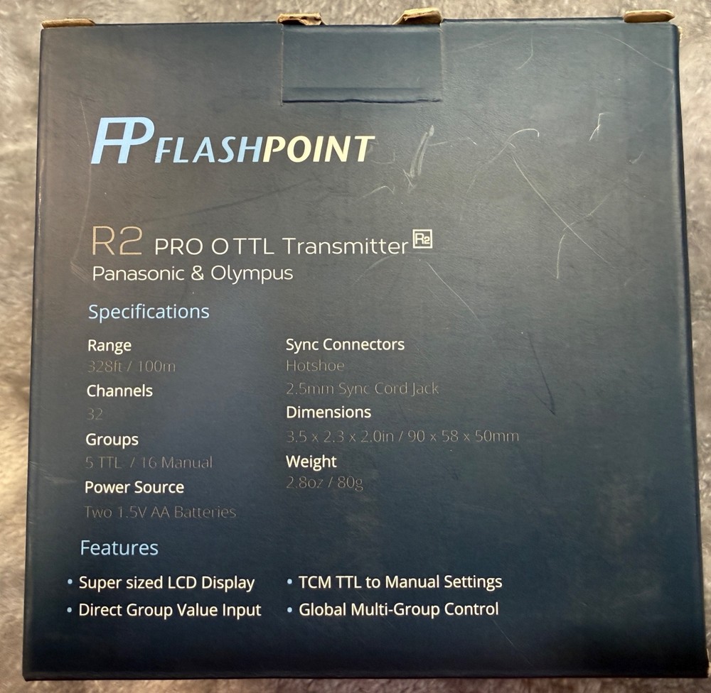 Flashpoint R2 Pro TTL Wireless Flash Trigger for OM System and Panasonic Cameras