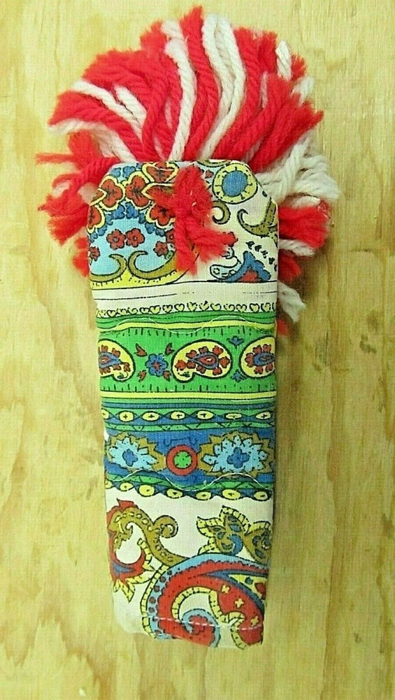 Cobweb Chaser - Crocheted Handmade Duster - Red & White (277)