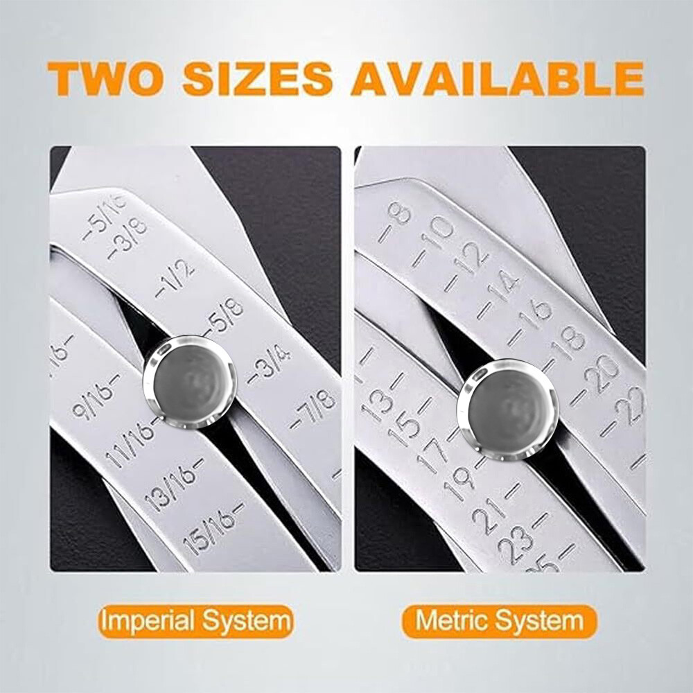 Portable Precise Thread Size Checker Keychain Bolt Size Checker Keychain Manual