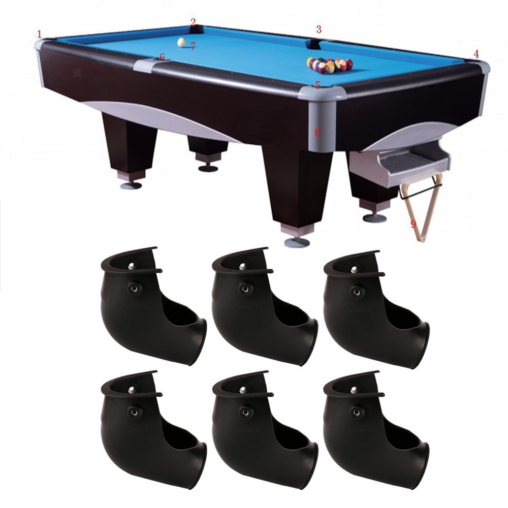 6Pcs Durable Billiard Baskets Pool Table Pocket Billiard Pool Table Liners