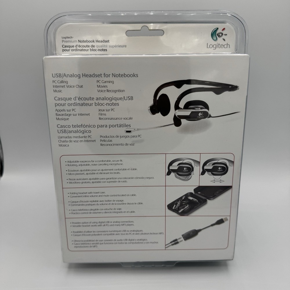 Logitech Premium Notebook Silver/Black Neckband Headset