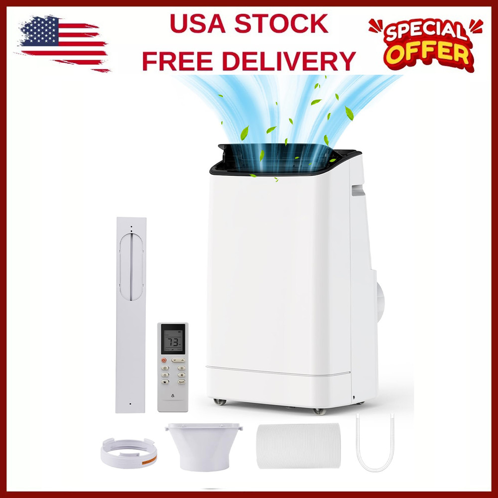 Portable Air Conditioner 14000 BTU W/Remote,3 Speed,24H Timer up to 750 sq.ft