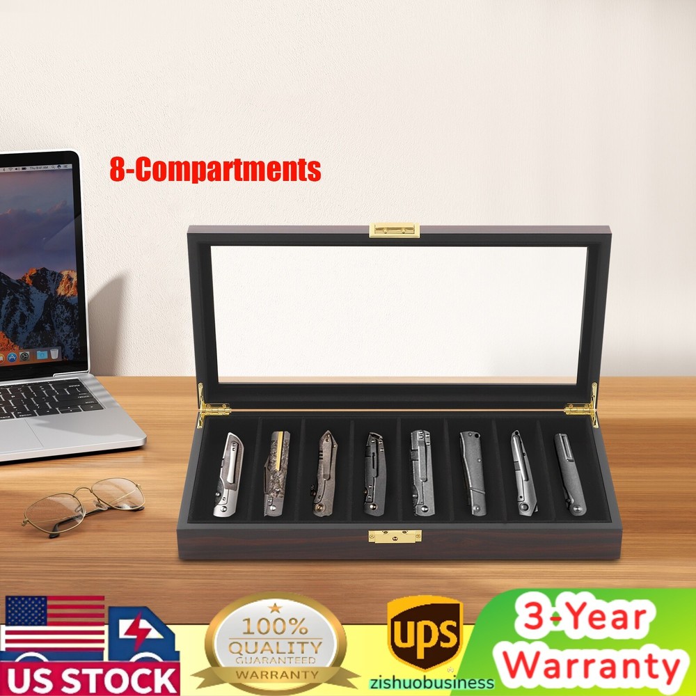 Knife Display Case, Knife Storage Box, Knife Display Case Organizer Rectangular