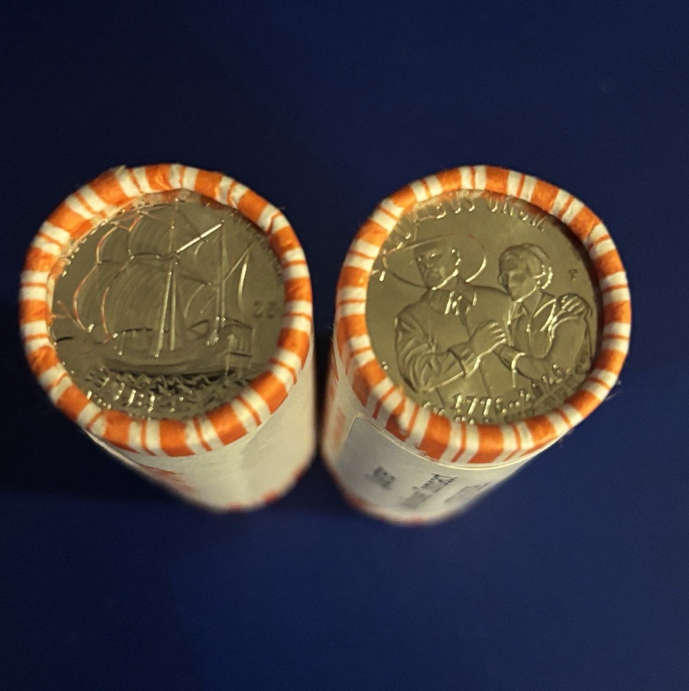 2026 Mayflower Compact Quarter Rolls- - 2 Roll Set (P & D Roll) - 2026 Quarters